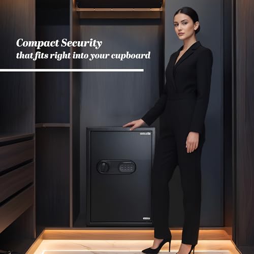 Image of IBELL SL-50S 54.25L Locker Box For Money & Jewellery,Electronic Safe Locker for Home & Office - Digital Lock with Password and Emergency Key, 500Hx350Wx310D mm,15.37kg, 1 Year Warranty (Net-43.1L)