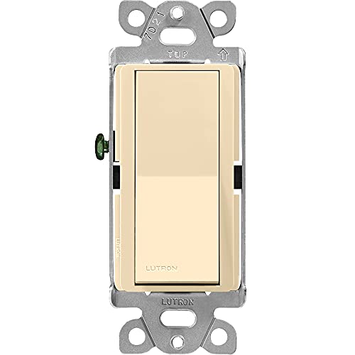 Lutron Claro On/Off Switch, 15-Amp, Single-Pole, CA-1PS, IV, Ivory
