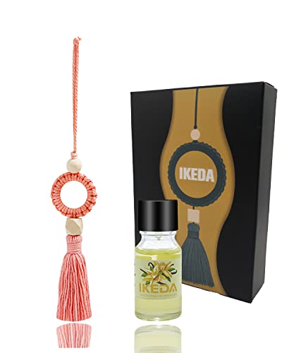 Image of Car Air Freshener Tassel Diffuser | Cute Felt Automotive Charm Deodorizer with Essential Oil | Nature Scent Auto Hanging Car Interior Decor | Bedroom Home Pendant (White Musk, 1pcs)