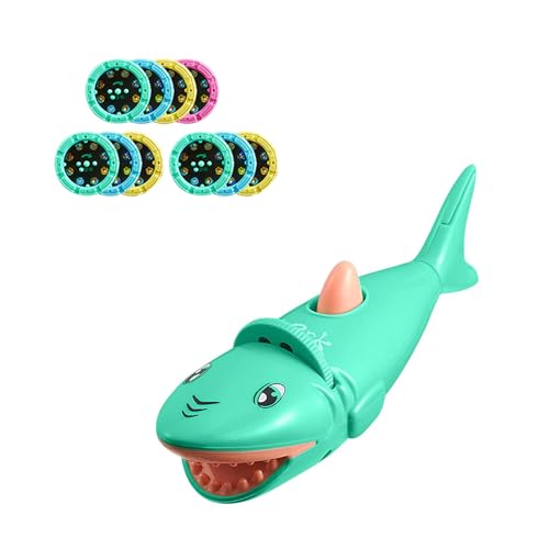 【急上昇人気!】FLYGWIN サメスタイル子供用プロジェクター 80枚画像(果物・乗り物・動物 3 テーマ)ポータブルポケット収納 4-8 才男女児向け 親子インタラクティブ教育・就寝ナイトライト 誕生日ギフト おもちゃ兼学習ツール 電池式(携帯自由)明