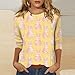 Women's Tops Dressy Casual Fashion Shirts Summer 3/4 Length Sleeve Easter Printed Blouse Vacation 0 Neck T Shirt