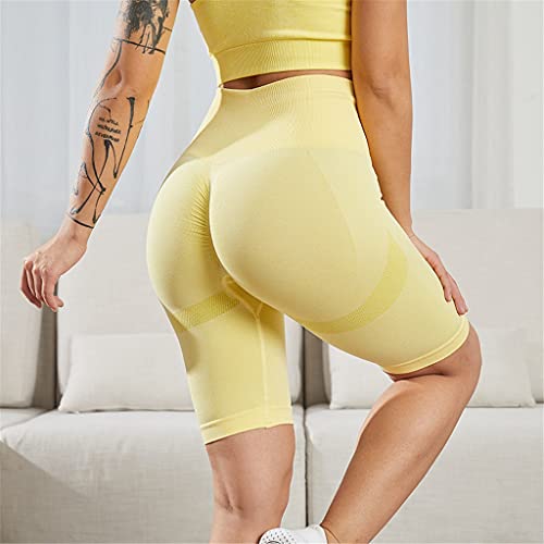 Short de sport push up gainant sans couture - Short fitness taille haute anti-frottement