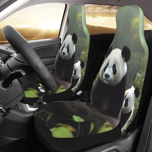 Housses de siège avant de voiture universelles étanches motif panda