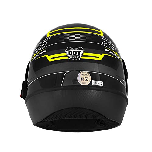 Pro Tork Capacete Super Sport Moto 58 Grafite/Amarelo
