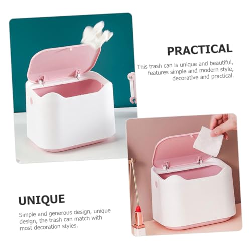 2 Canecas de basura de escritorio compactas ABOOFAN miniatura 6