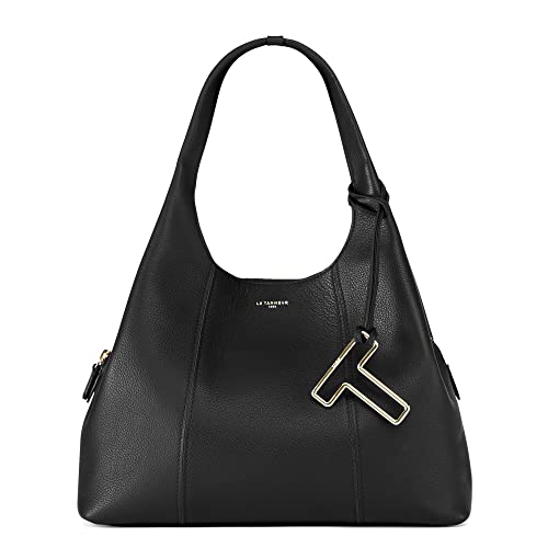 Le Tanneur, Sac à Main, Sac bandoulière, en Cuir grainé, Juliette, Femme, Sac porté épaule, Charms t Amovible, Fermeture zippée, 2 Poches Plates, 1 Poche zippée Cover