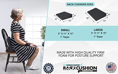 Back Wedge Cushion for Support, Stress Relief, and Posture When Sitting in Chair Or Car (Large Size 15â) - Image 3