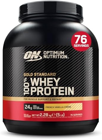 Optimum Nutrition Gold Standard 100% Whey, Protein, French Vanill...