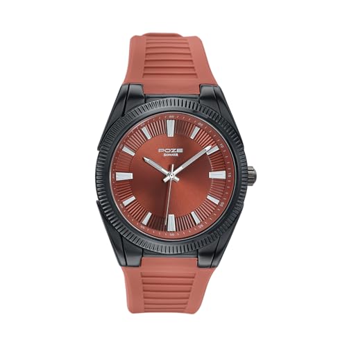 Sonata Poze 7 Analog Orange Dial Orange Silicone Strap Watch for Men - SP70099NP01W