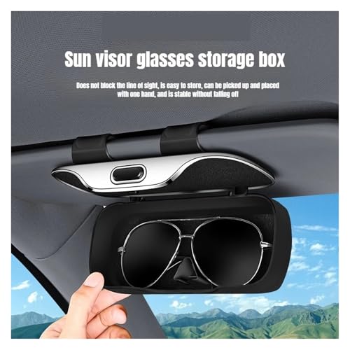 Étui à lunettes de voiture multifonction et boîtier de rangement rigide