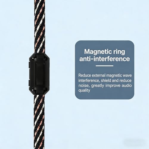 Cable de sonido blindado con conector de 3,5 mm contra interferencia 6