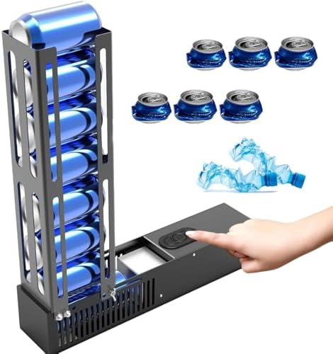 Electric Can Crusher - Automatic Recycling Machine for 8-16oz Aluminum Seltzer, Soda, Cola, Beer Cans