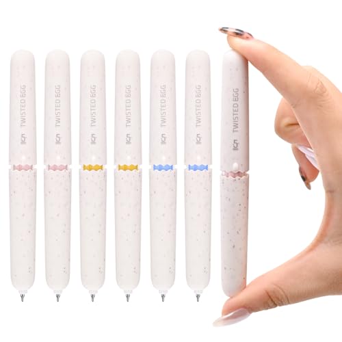 6 bolígrafos gel mini Temiary 0.5 mm tinta negra
