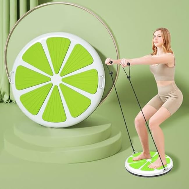 Ab Twist Waist Disc Board,Adjustable Waist Trainer Twisting Disc with Handles,Waist Slimming Balance Rotating Disc with Massage Foot Sole for Slimming Waist Arms Hips and Thighs