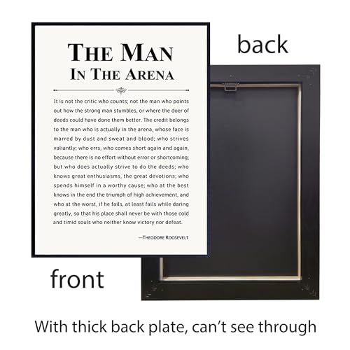 Howwii Inspirational Wall Art Office Decor The Man in the Arena Motivational Positive Quote Canvas Print Gift for Men&Women Framed Canvas Wall Decor 12”x16” - Image 5
