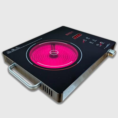 Image of IMPHI Infrared Cooktop | 2200W, Adjustable Temperature Control | Cool Touch Handle | 1-Year Warranty