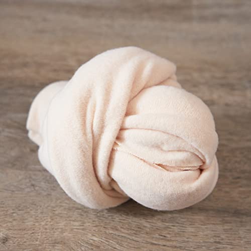 Zeroest Newborn Photography Wraps with Hat Baby Photo Outfit Girl Stretch Blanket Infant Boy Props for Baby Photo Shoot (Beige)