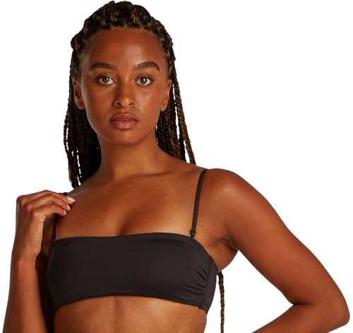 Calvin Klein Women’s Bandeau Bikini Top with Removable Padding, Black (Pvh Black), M