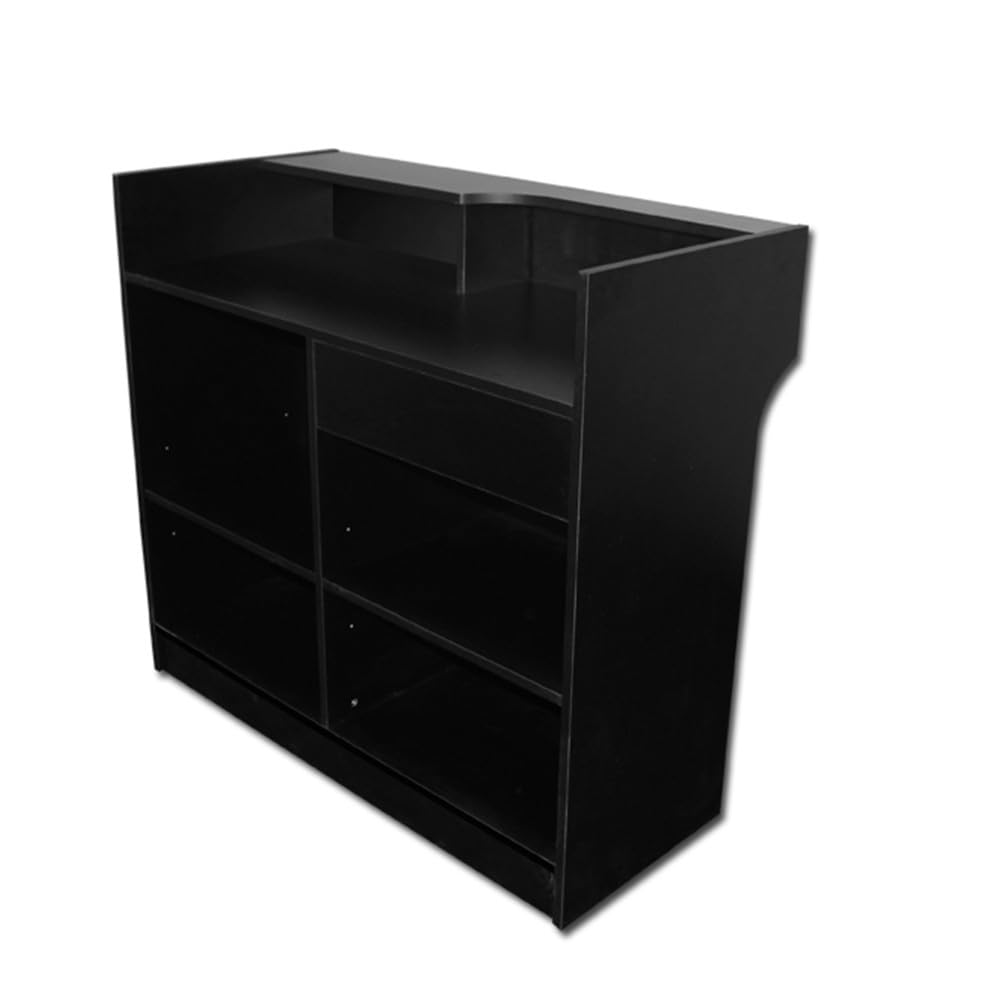 Prolinemax 4Ft Ledgetop Counter with Slatwall Front Black