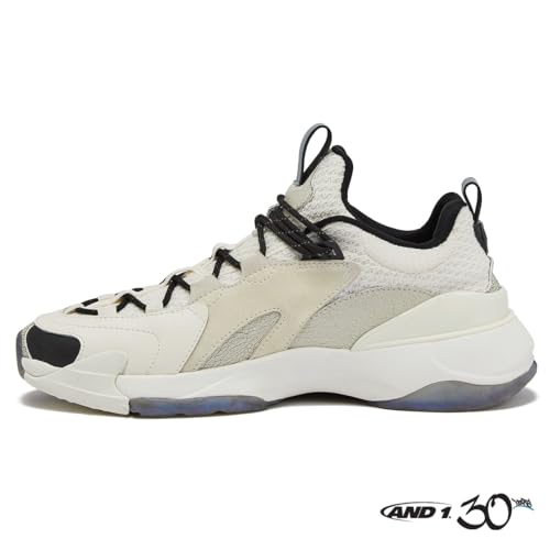 AND1 Marauder Men’s Basketball Shoes, Casual Low Top Basketball Sneakers, Sizes 7 to 15, Black, White, Red and Grey3