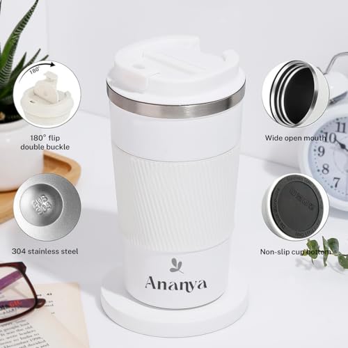 Image of IGP Personalized White Insulated Coffee Tumbler High Quality Printed Ceramic Coffee & Tea Mug (510ml) | Same Day Delivery | Gift for Friends, Family, Husband, Wife, Boyfriend, Girlfriend, Couples
