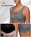 Wingslove Women's High Impact Sports Bra – Wirefree Full Coverage Non Padded Workout Bra, Plus Size Bust Friendly Grey