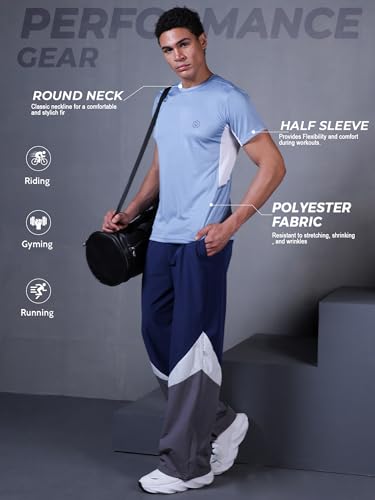 Image of CHKOKKO Gym T Shirts for Men Workout Quick Regular Dry Fit Sports Tshirt for man Breathable Moisture-Wicking Half Sleeve Round Active wear Running Boys T Shirt