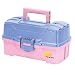 Plano 2-Tray Tackle Box with Dual Top Access, Periwinkle/Pink