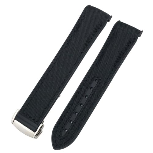 Bracelet pour Omega Seamaster 300 en tissu nylon et caoutchouc sport chic