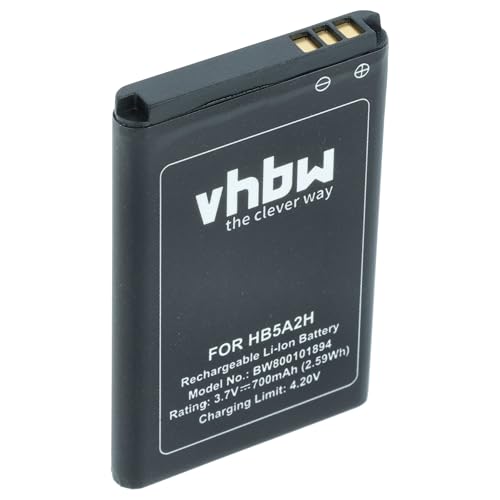 vhbw Batería reemplaza Huawei HB5A2H para móvil, Smartphone (1100 mAh, 3,7 V, Li Ion)
