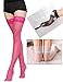 Adove 3 Pairs Women Lace Top Thigh High Stockings Sexy Thigh Highs Pack for Girls