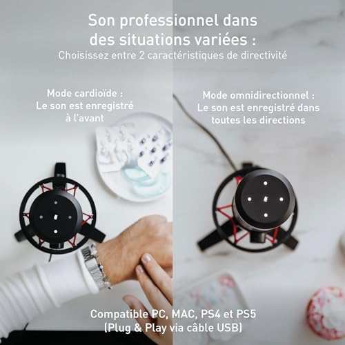 Microphone streaming PC CHERRY UM 6.0 Advanced micro USB podcast Mac PS5