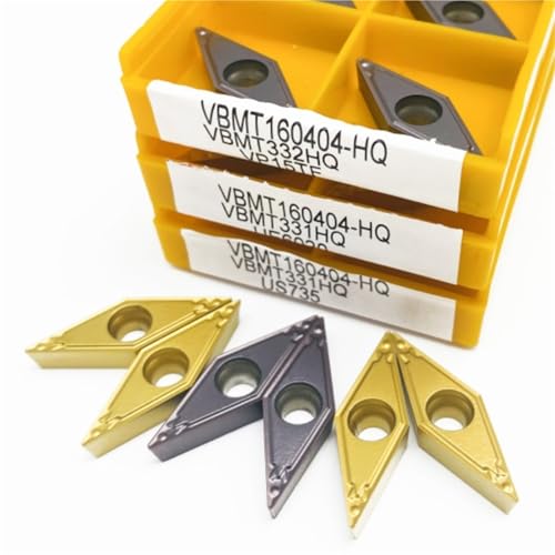 10 Uds VBMT160404 VBMT160408 UE6020 US735 VP15TF insertos de carburo, herramientas de torneado de torno CNC inserto de torneado de Metal(VBMT160404 US735)