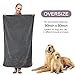 KinHwa Dog Towel Super Absorbent Pet Bath Towel Microfiber Dog Drying Towel for Small, Medium, Large Dogs and Cats 30inch x 50inch Dark-Gray