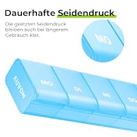 AUVON Tablettenbox 7 Tage mit Müheloses Öffnungsdesign, BPA-freier – Ansicht 3