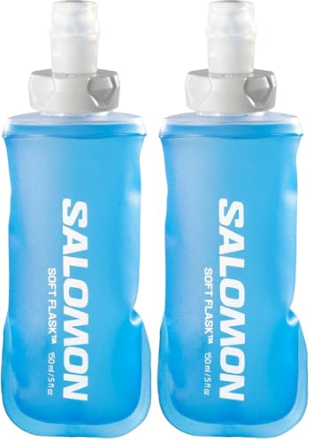 SALOMON Soft Flask 150ml/5oz 28 Accesorios de Hidratación Unisexo, Energía rápida, Respetuoso con el medio ambiente, Válvula de alto flujo, Azul (Paquete de 2)