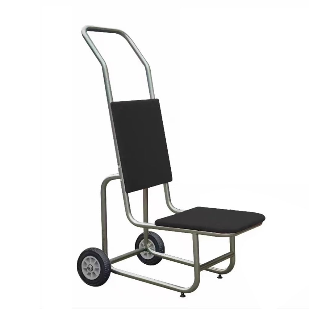 Carrito apilable para transporte de sillas con sistema de empuje