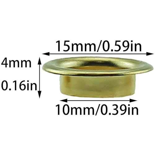 Bxian 35217-RPR-38-25 25Pcs Solid Brass 3/8 Inch Grommet Kit Finished Grommets And Washer Gold Coloured Grommet Refills thumb #1