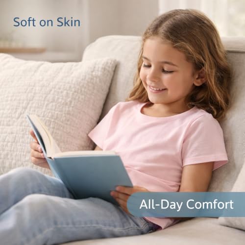 Image of Brix Girls Short Sleeve T-Shirts 5 Pack - Soft Cotton Tees, Breathable Everyday Tops, Tagless Comfort.