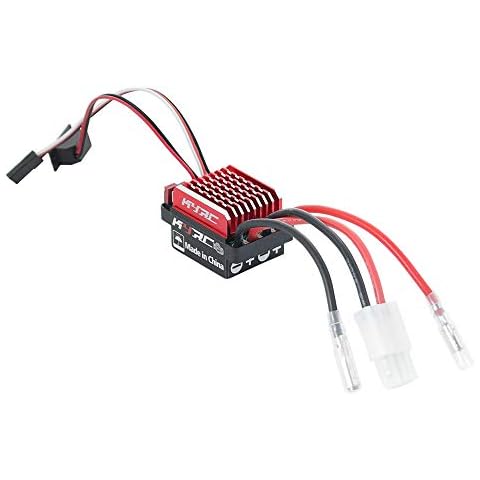 Treehobby RC Car 60A Brushed ESC Electric Speed Controller 6V/2A BEC Compatible with traxxas TRX-4 TRX-6 D90 HSP Tamiya Axial SCX10 1/10 RC Truck, Buggy, Short Course Truck,Rock Crawler and Tank Cover