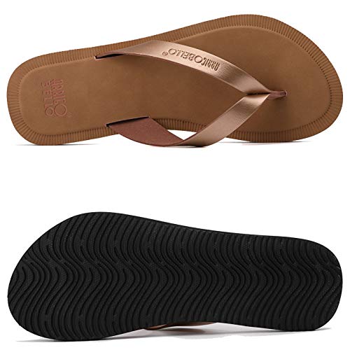 ARRIGO BELLO Teenslippers Dames PU Leer Antislip Slippers Vrouwen Sandalen Zacht Zomer Maat 36-41(gouden, numeric 40) - Image 4