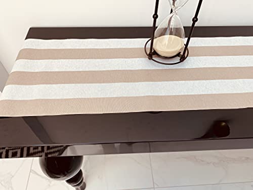 Chemin de table en téflon de qualité supérieure motif rayé chic - 2