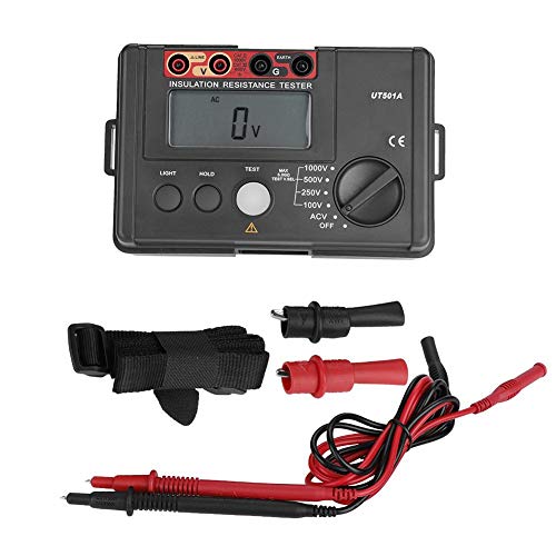 Digital Resistance Ground Earth Tester UT501A 1000V Insulation Resistance Tester Earth Ground Resistance Earth Ground Resistance Meter Multimeter Voltmeter, Digital Earth Resistance Tester