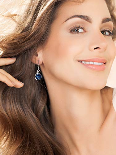 16 Pairs Faux Druzy Dangle Earrings Colorful Druzy Drop Earrings Resin Crystal Earrings For Women Girls (12 Mm) #TOP4