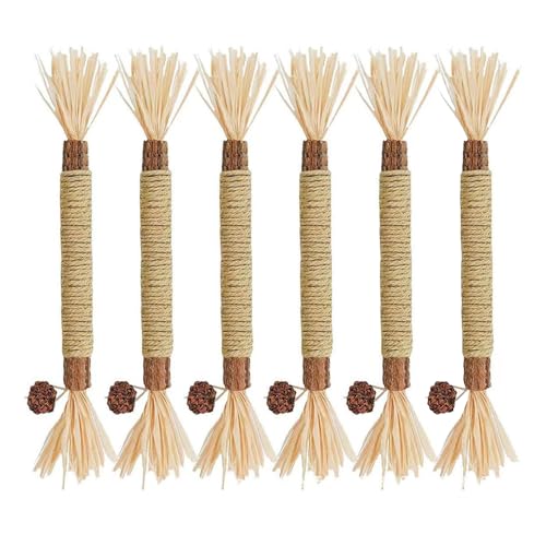 HZONGMINGZT 6 Pcs Natural Silvervine Sticks Catnip...