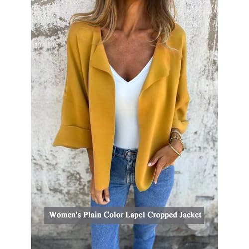 Peculiar Women's 3/4 Sleeve Faux Suede Cardigan, Peculiaral Faux Suede Jacket, Trendy Casual Coat4