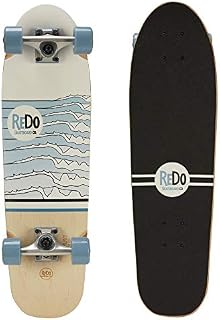 ReDo Skateboard 28.5" x 8" Zodiac Premium Cruiser Blue Waves Complete Skateboard