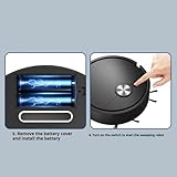 Smart Robotic Vacuum Cleaner, 3-in-1 Automatic Sweeping, Mopping & Self-Emptying for Hardwood Floors, Carpets & Pet Hair (Black) - Image 5