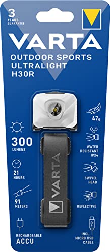 Frontal Varta Outdoor Sports H30R linterna recargable blanca para senderismo y correr 2