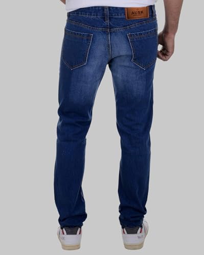 Image of AUSK Men's Regular Straight Fit Casual Jeans || Official Business wear Jeans for Men